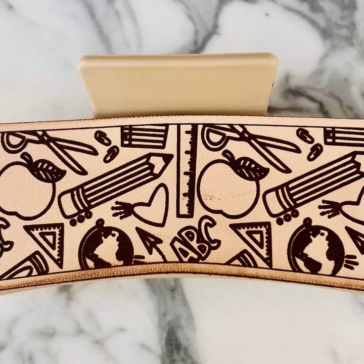 BMR Designs - Vendita all'ingrosso Fermaglio per capelli - Donna - Fermagli per capelli in pelle - School Spirit - Mascotte - Game Day5