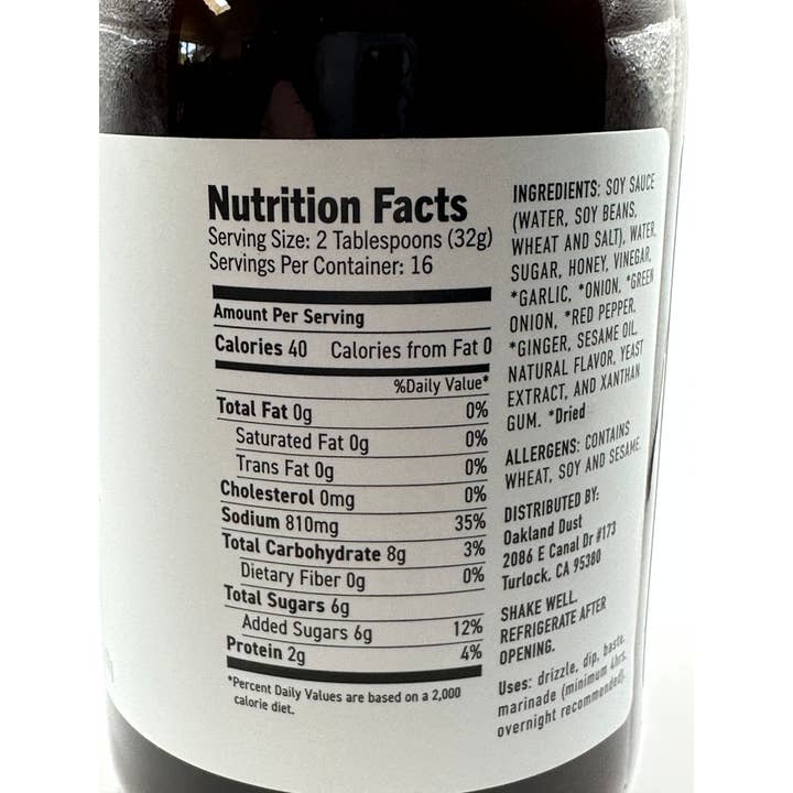 Oakland Dust - Wholesale Sauce - Bay Area Banger Asian Sauce1