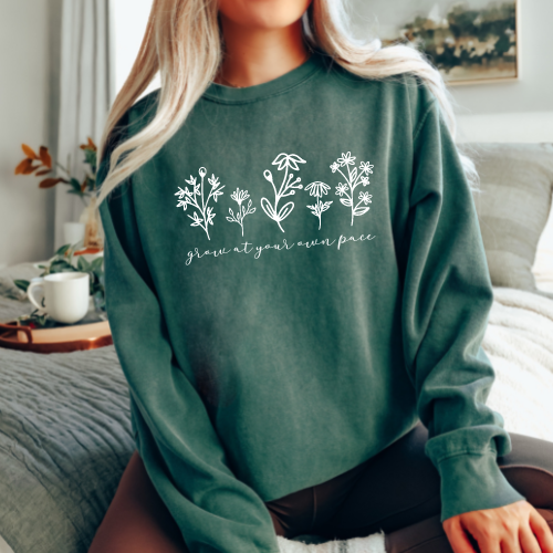 Wholesale Grow at Your Own Pace Crewneck Sweatshirt for your store