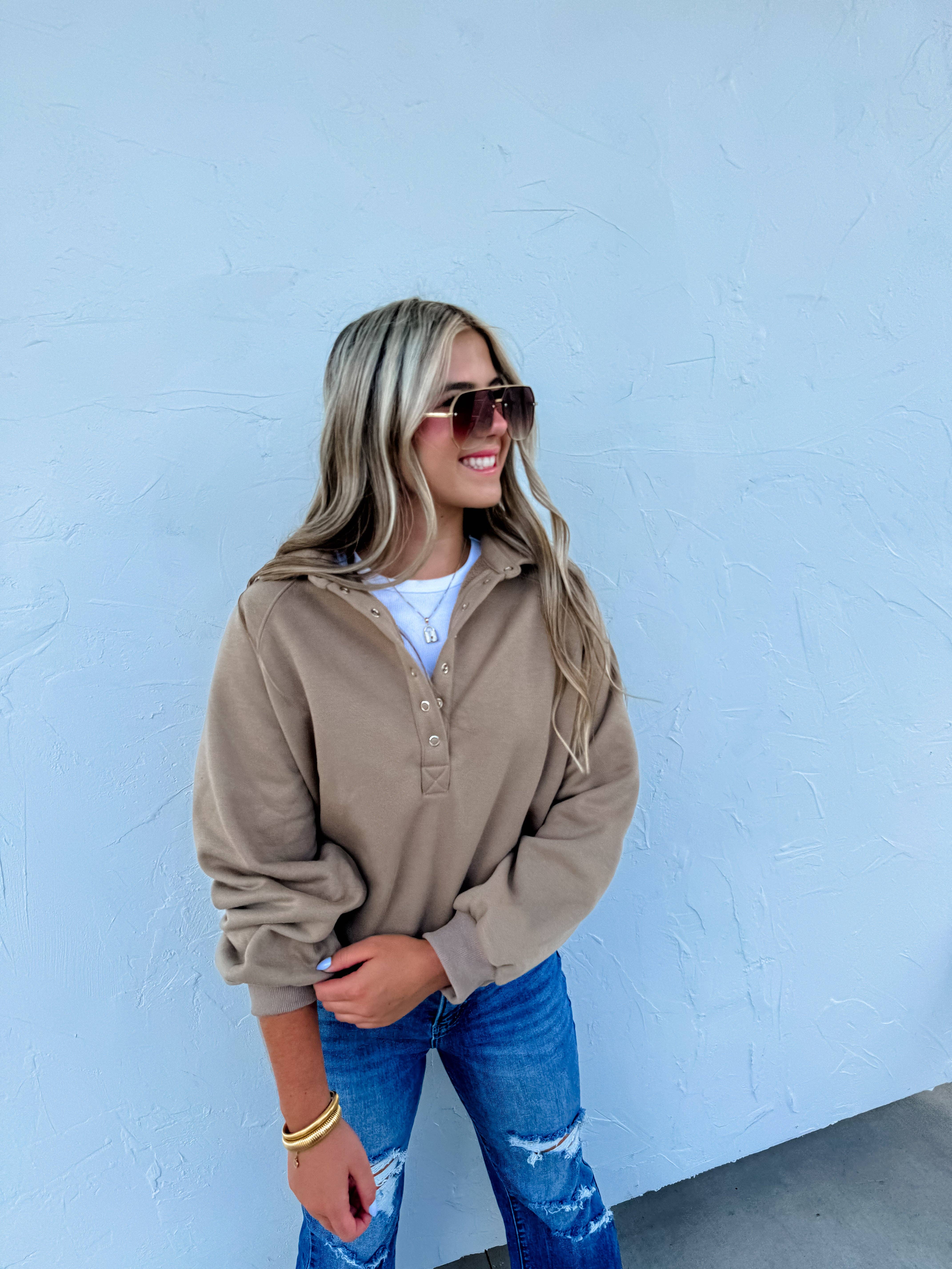 BLAKELEY - Wholesale Sweatshirt - Women's - LAID BACK SNAP BUTTON PULLOVER8