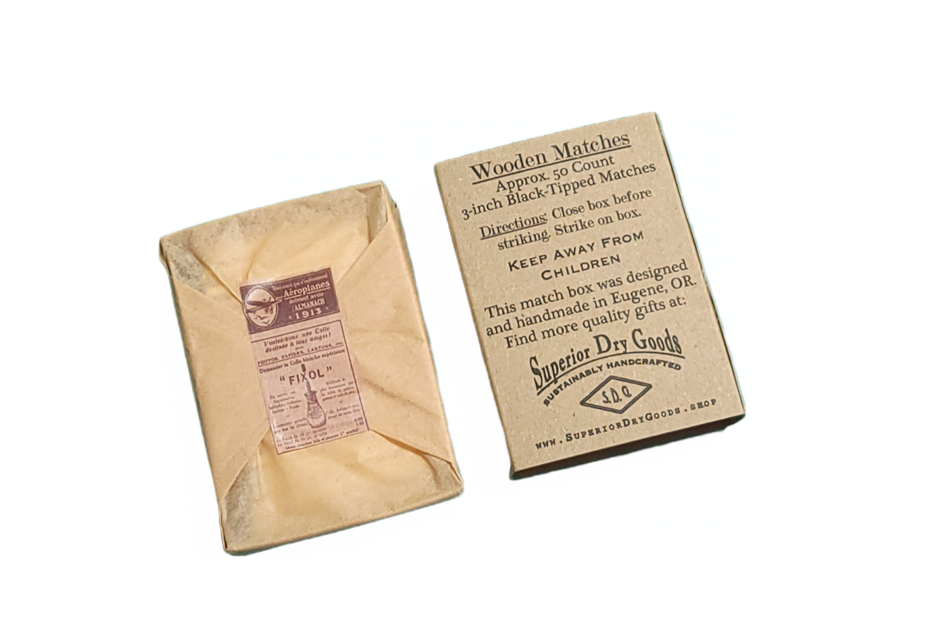 Superior Dry Goods - Wholesale Matches - "Vintage Curio" Handmade Decorator Matchbox Lot6