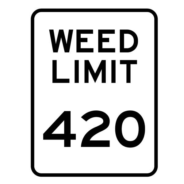 Vinyl Sticker • WEED LIMIT for wholesale by High Jimmie