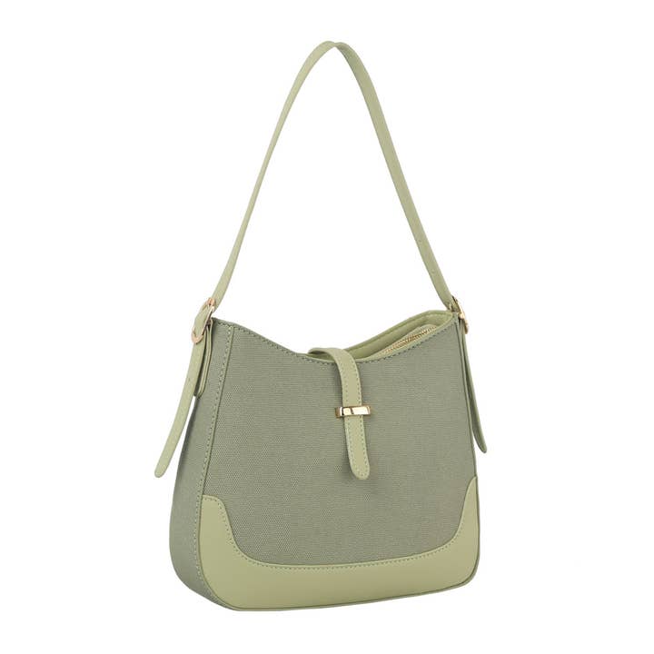 Klassisk tofarvet daglig hobo skuldertaske for engroshandel hos Handbag Factory Corp