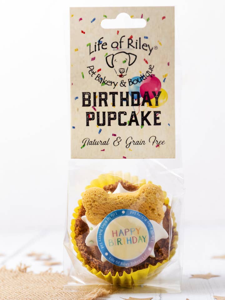 Birthday Pupcake Pack of 6 (TRADE) for wholesale by Life Of Riley Bakery Ltd
