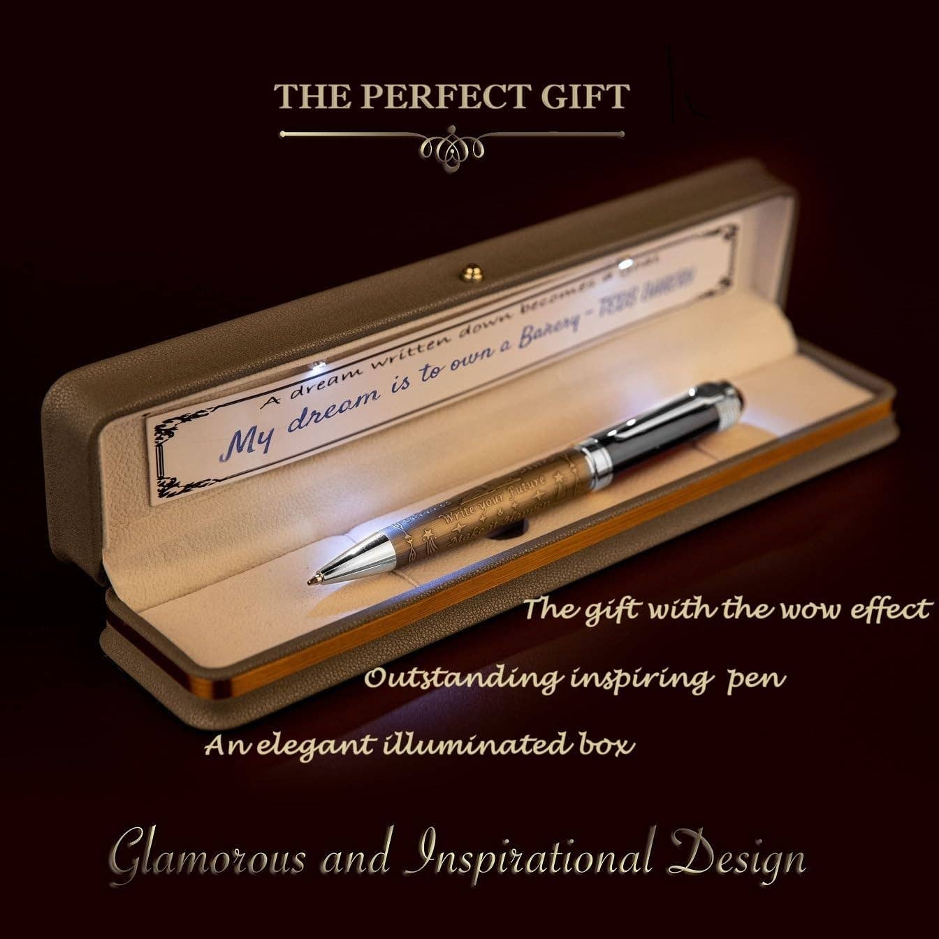 UTN LLC - Wholesale Pen - Luxury Gift Pen – BLACK SILVER, LED Box, Engraved, Executive2