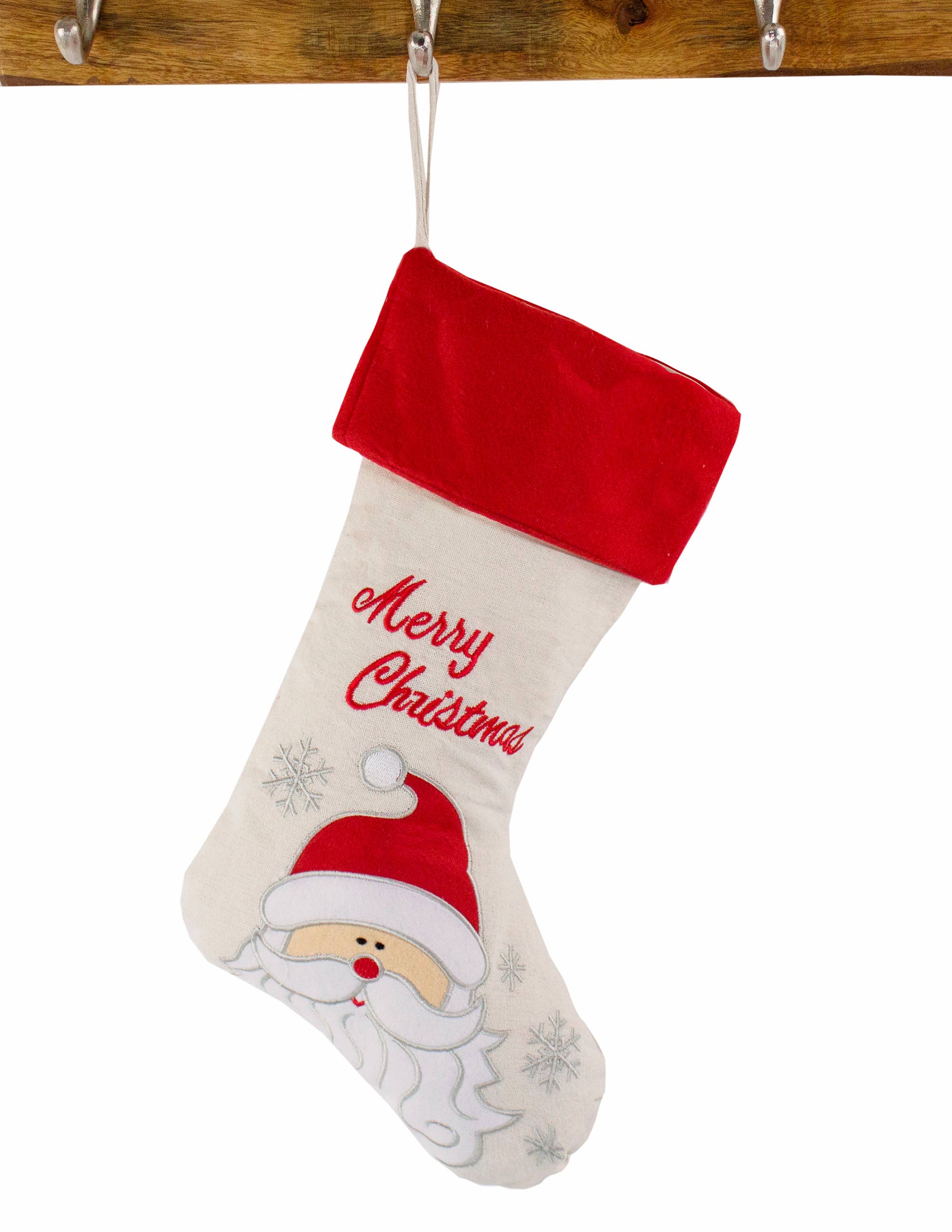 Fennco Styles - Wholesale Holiday Stocking - Holiday Design Linen Hanging Christmas Stocking0
