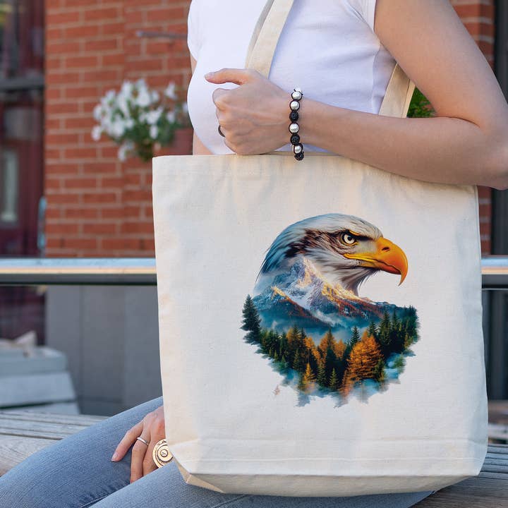 Majestic Eagle Mountain Scene Tote for wholesale by This Joyful Home