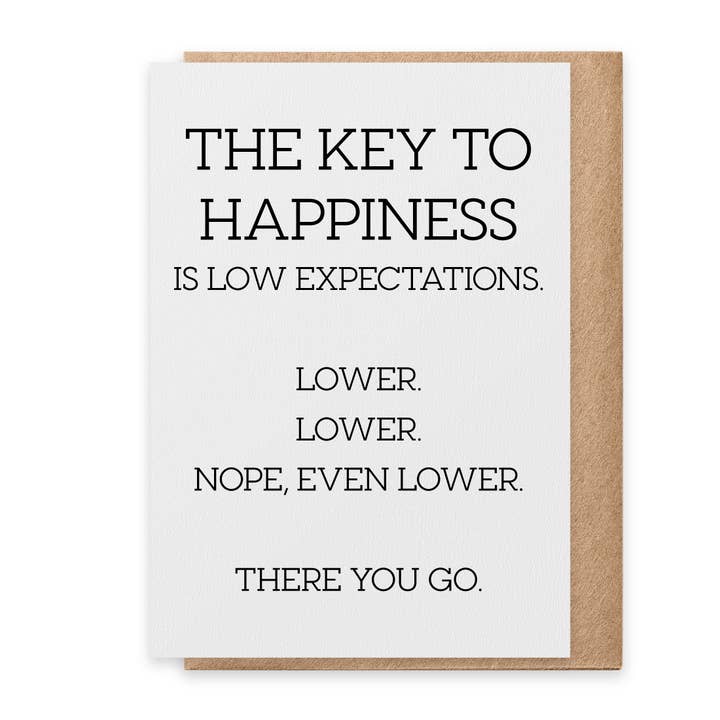 La clave de la felicidad - Tarjeta de felicitación para venta al por mayor de Paisley & Parsley