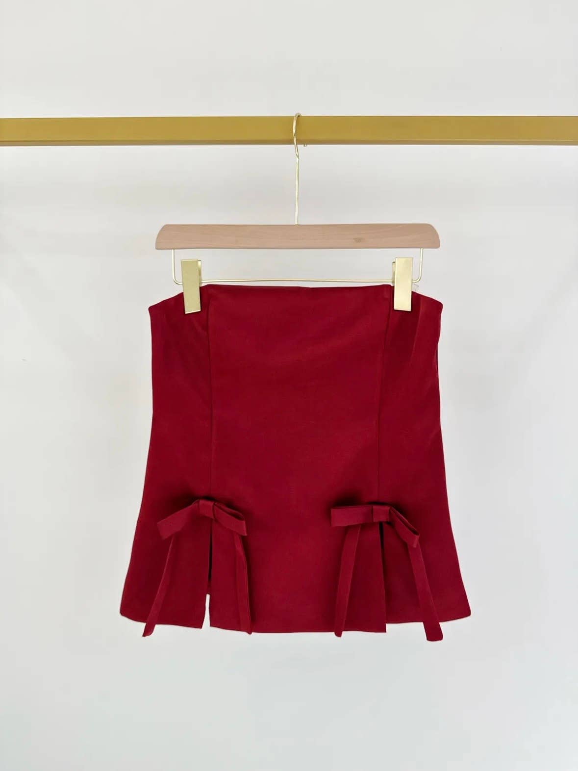 Frime - Wholesale Blouse - Women's - Satin bustier top with bow - 32552