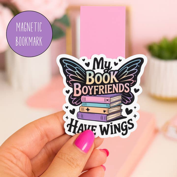 Meine Buchfreunde haben Flügel Magnetlesezeichen Romantasy für den Großhandel von Auburn Row Design