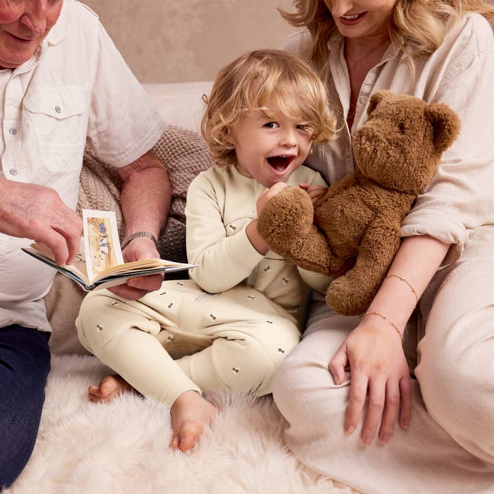 Long Sleeve Warm Sleep Suit - Cotton 2.5 TOG- Oat Bees for wholesale by Love to Dream