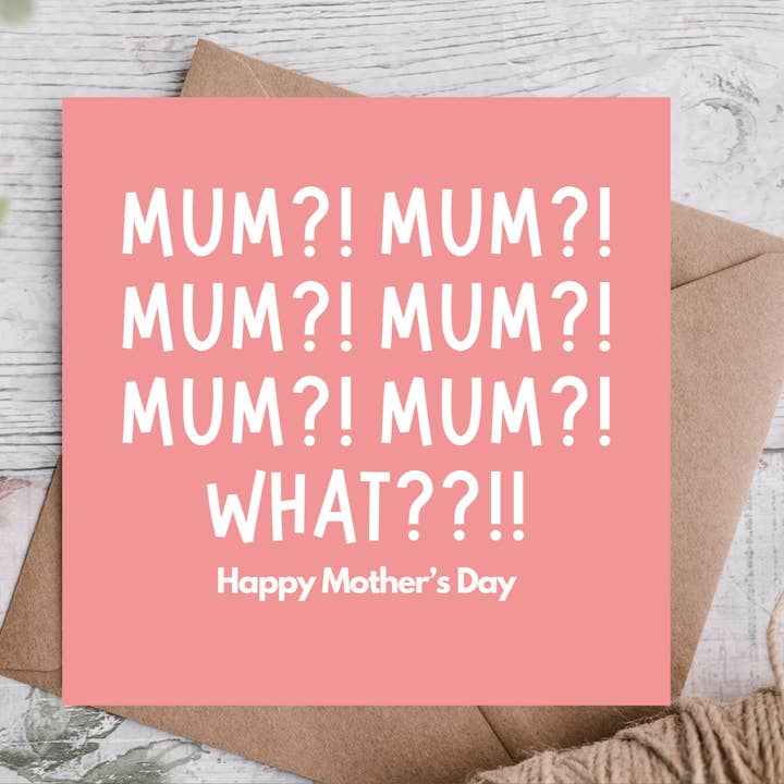 Mum Mum Mum Happy Mother’s Day Card for wholesale by Highgrove Cards
