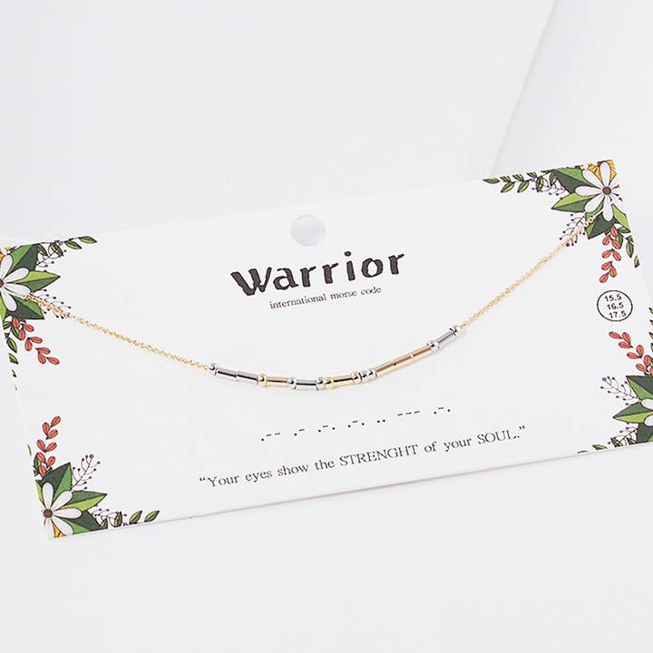 Fashion City - Wholesale Link & Chain Necklace - Positivity Morse Code Necklace5