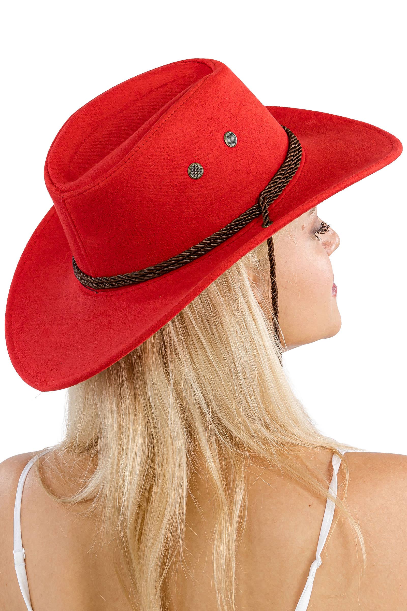 Cap Zone – wholesale Cowboy Hat – Women’s – Classic Vegan Nubuck Leather Western Cowboy Hat14