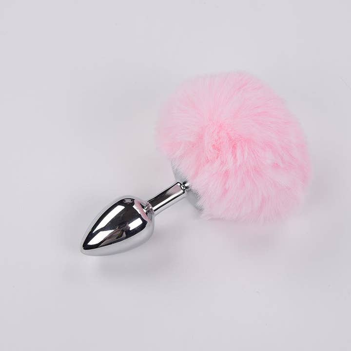 VIGOR - Wholesale Sex Toy - Bunny Tail Butt Plug Baby Pink Or White Variations5
