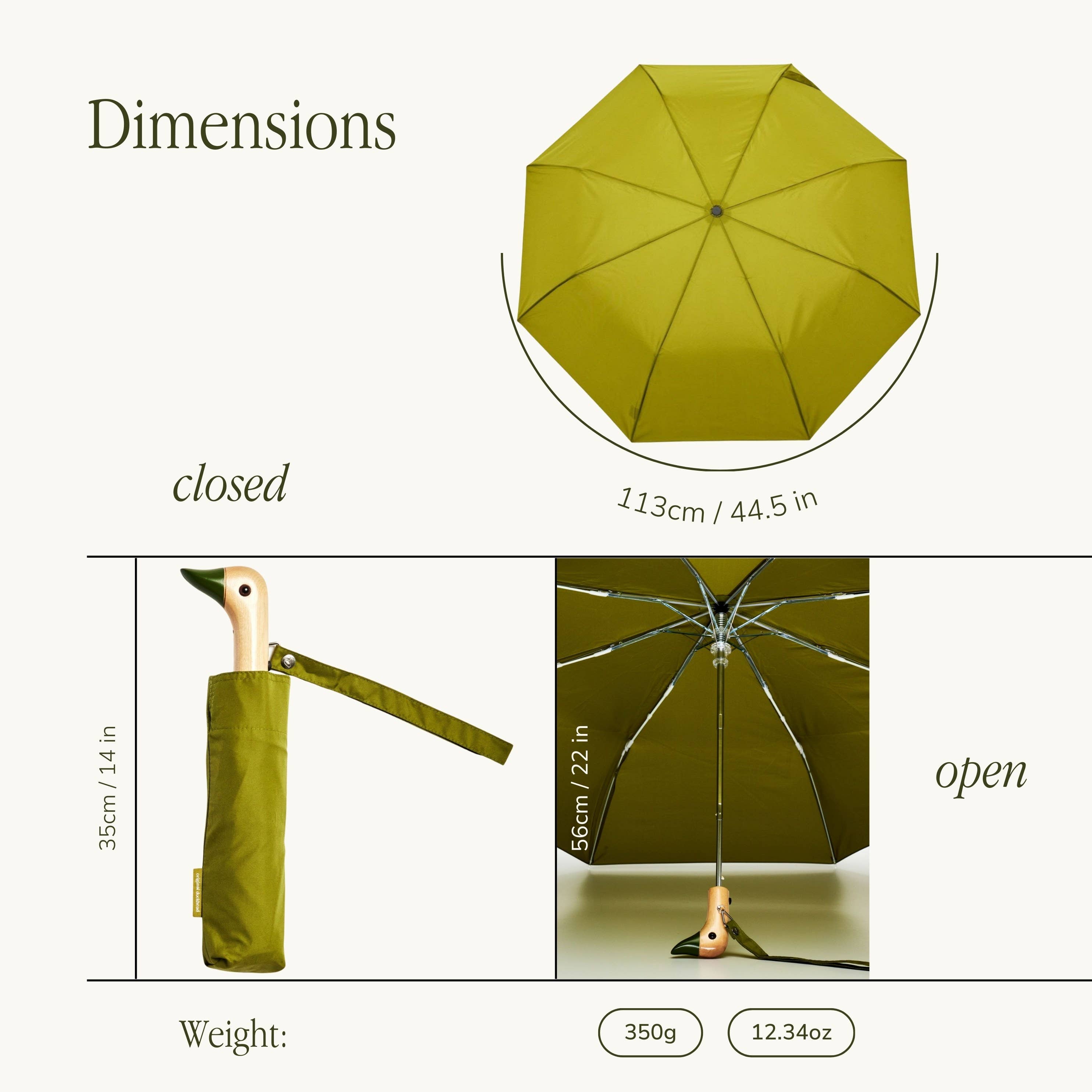 Original Duckhead USA - Wholesale Umbrella - Unisex - Best-seller Olive Compact Eco-Friendly Duckhead Umbrella8