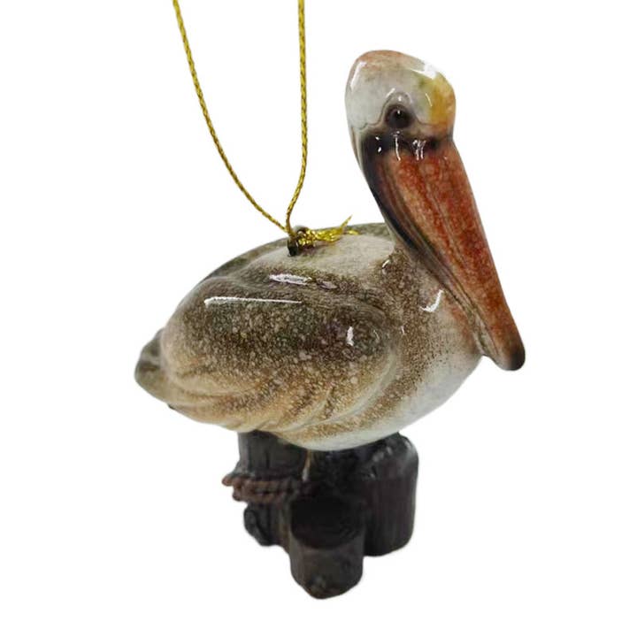 Pelican 3.5" Resin Christmas Ornament for wholesale by CB Home Collection