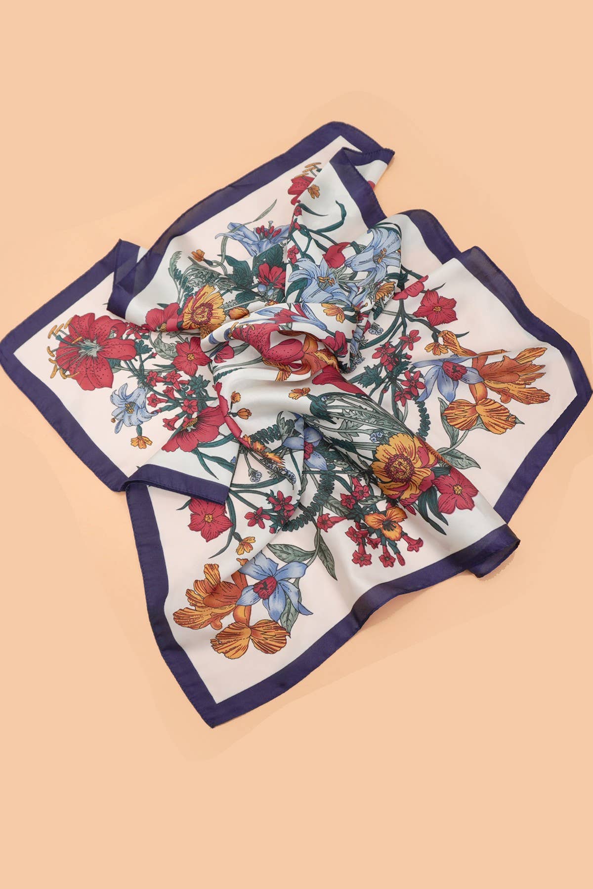 JOSSLYN by wall to wall - Wholesale Scarf - Women's - LARGE FLORAL PRINT BANDANA SCARF | 40SC6515