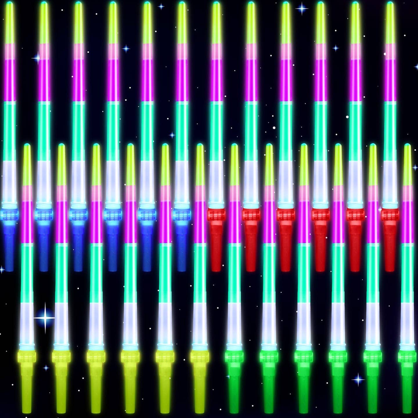 Crover - Wholesale Light-Up Toy - Kids & Baby - Expandable LED Light-Up Swords – 27" Assorted Colors0