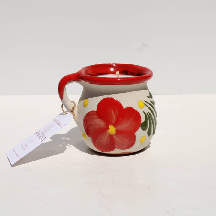 Fonzie's Artisanal Goods - Wholesale Jar/Filled Candle - Sangria Jarrito Candle - 7oz2