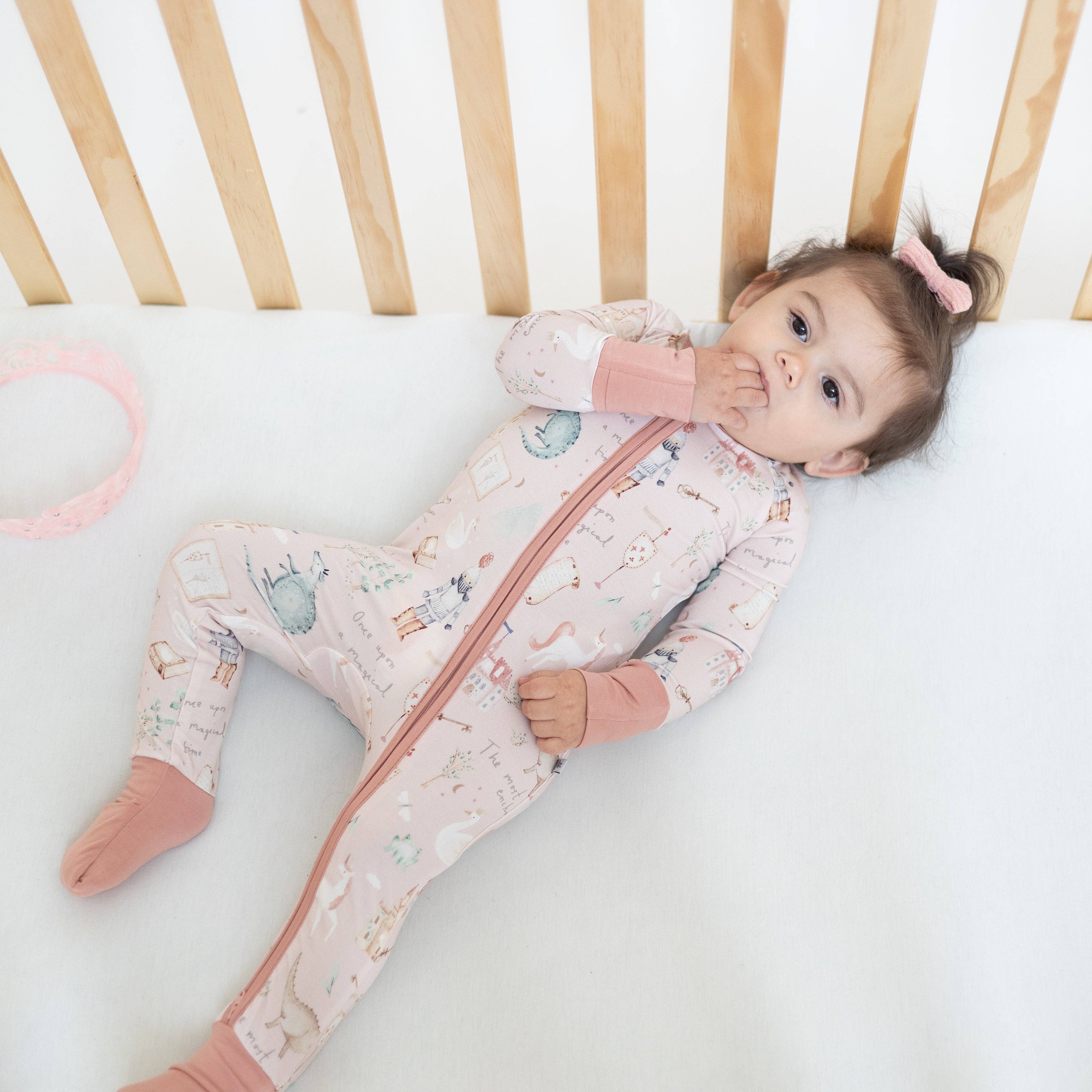HUGGA BABIES - Wholesale Sleepsuit - Baby - Once Upon A Time Bamboo Zipper Lounger3