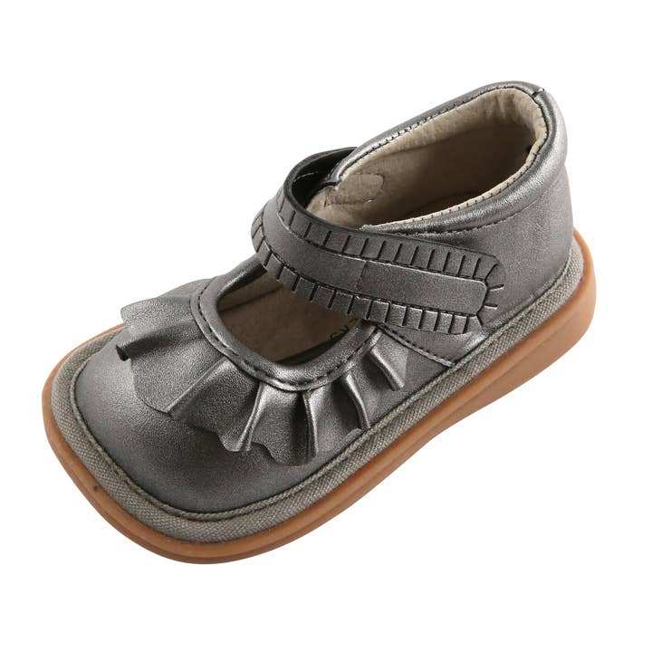 Mooshu Trainers - Wholesale Slip-on trainers – Kids - Molly Ruffle Mary Jane - Girls Toddler Squeaky Shoes4