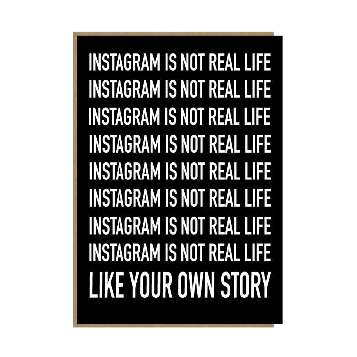 Instagram - Funny Card - Note Card - 4x6 for wholesale by Pickled Prints