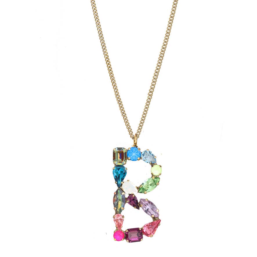 TOVA - Wholesale Pendant/Charm Necklace - Monograms in Neon Necklace2
