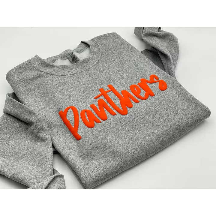 A Blessed Texas Mess Boutique - Wholesale Graphic Sweatshirt - Unisex - Custom School Mascot Sweatshirt Embossed Team Mascot Puff4