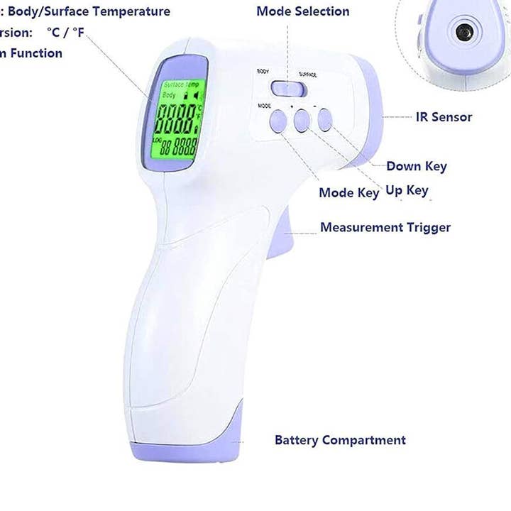 Professional Digital LCD Infrared Thermometer for wholesale by Starlion Distribution