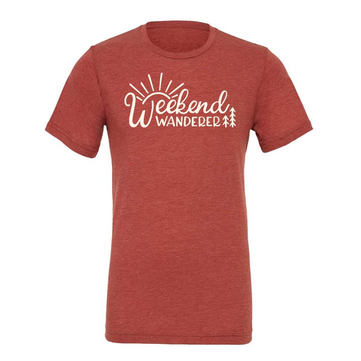 Weekend Wanderer Tee. Clay. for wholesale by Up North Boutique
