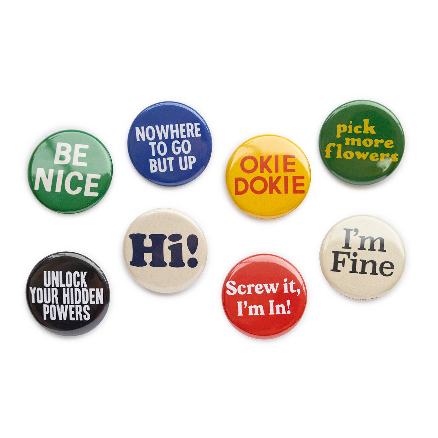 Three Potato Four - Wholesale Lapel Pin/Button - Three Potato Four Button Box Bundle1