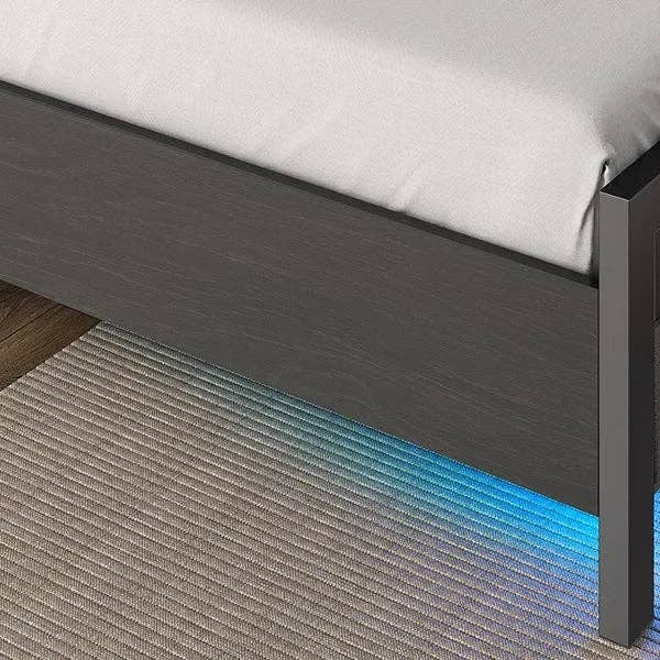 American Smart - Wholesale Bed - Bed Frame with Storage Headboard & 2 Drawers,Upholstered Platform Bed with Charging Station & LED Light,Heavy Duty Frame Support12