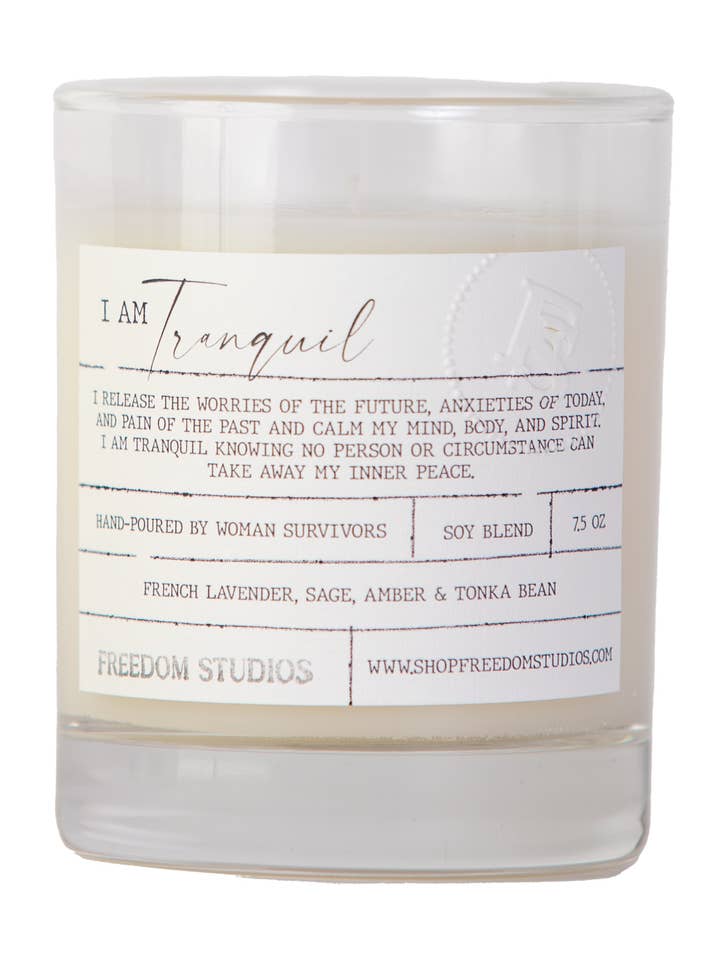 Vela de 7.5 oz I AM Tranquil para venta al por mayor de Freedom Studios