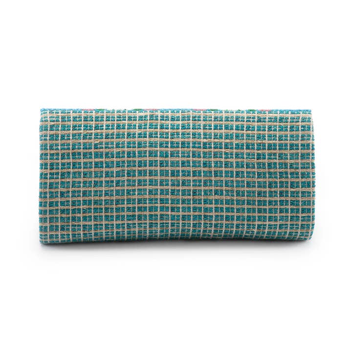 Shastra Home - Wholesale Clutch Bag - Women's - Pratap Clutch with Vibrant Beadwork and Silver Chain