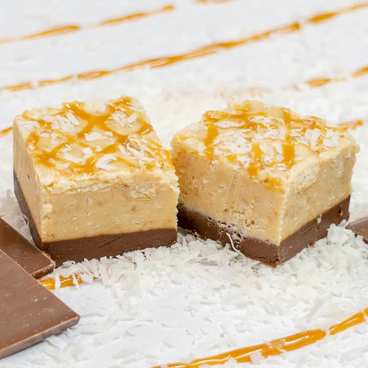 Caramel Coconut Delight 1/2 lb. Fudge Bar for wholesale by Valley Fudge & Candy