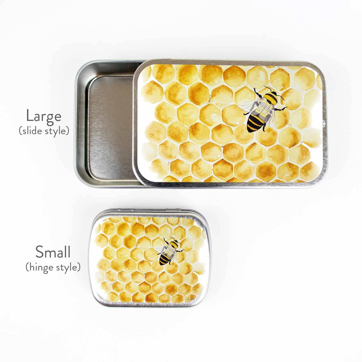 Twice Sheared Sheep - Wholesale Knitting/Crochet Supplies - Honey Bee Stitch Marker Storage Tin2