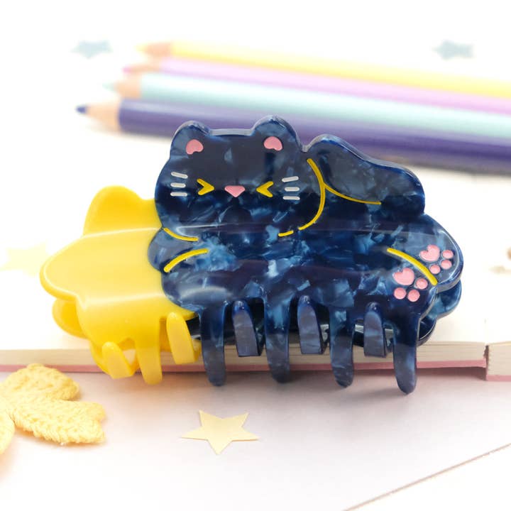 Shooting Star Cat Hair Claw Clip pour la vente par Sparkles in the Wild