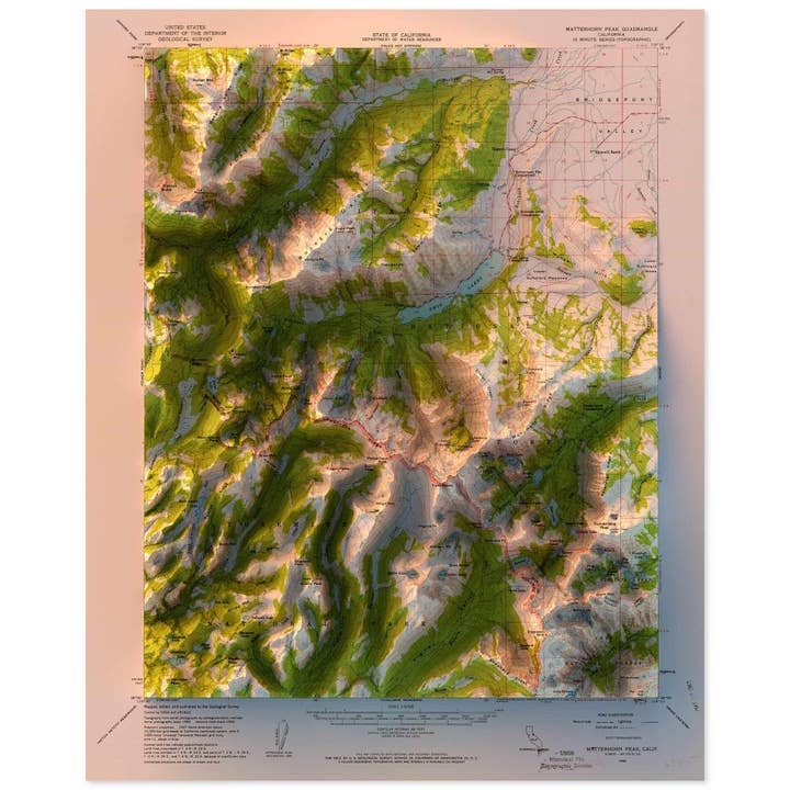 Matterhorn Peak, California for wholesale by Scott Reinhard Maps