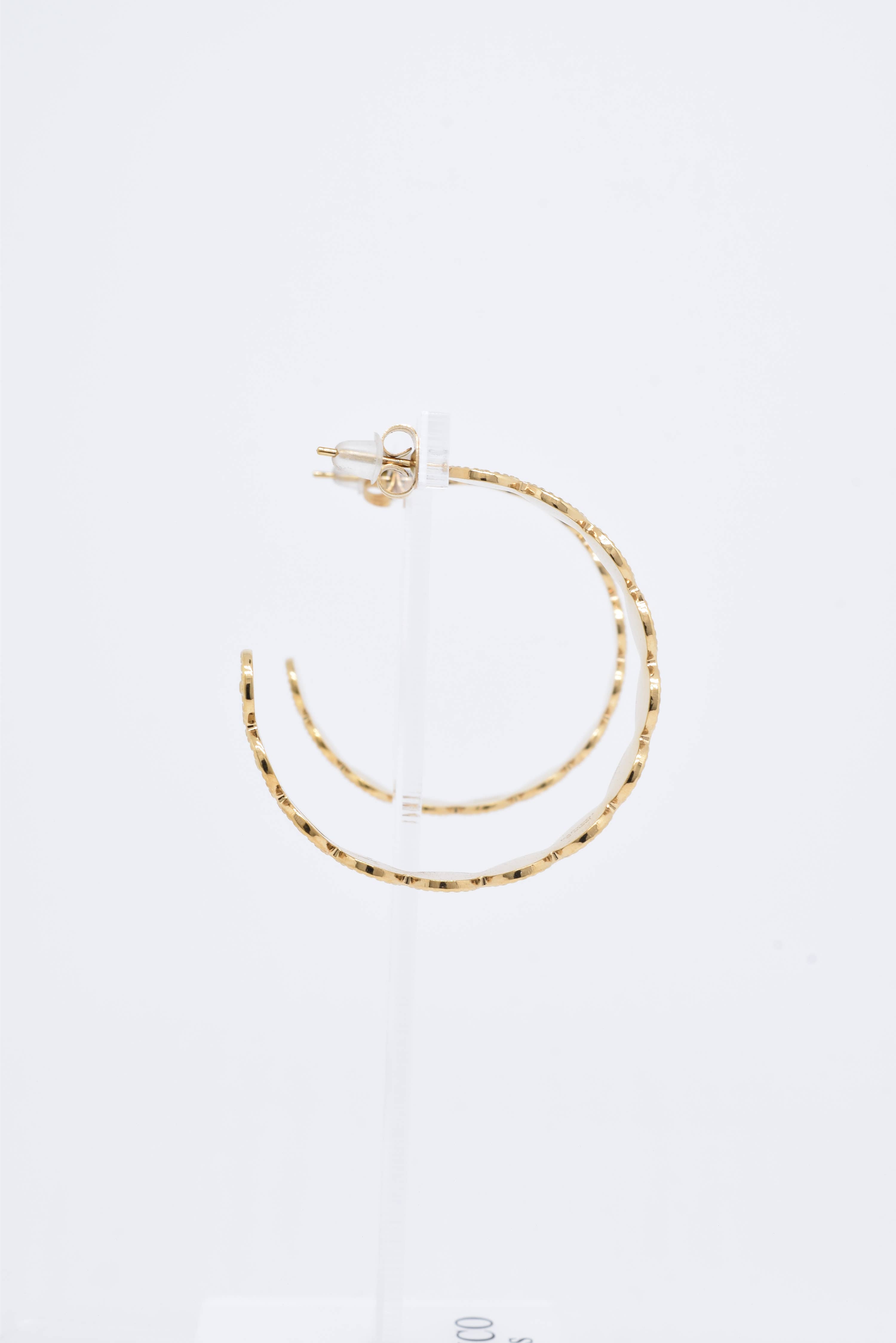 Kapyco - Vendita all'ingrosso Orecchini a cerchio - Orecchini in acciaio inox color argento o oro, diametro 39 mm2