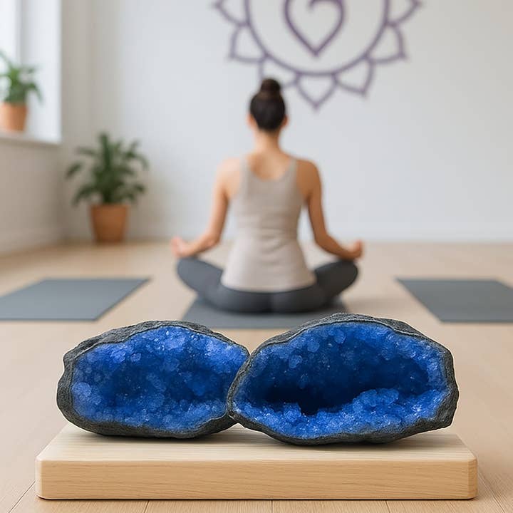 Natural Blue Geode Decorative Colored Mineral and other Purchase Wholesale acqua minerale. Free Returns & Net 60 Terms on Faire trending on Faire.