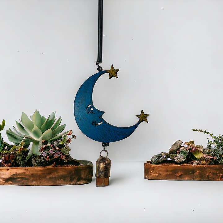 Moon Wind Chime Celestial Presentes de ornamento zodíaco relvado por atacado de Whimsies