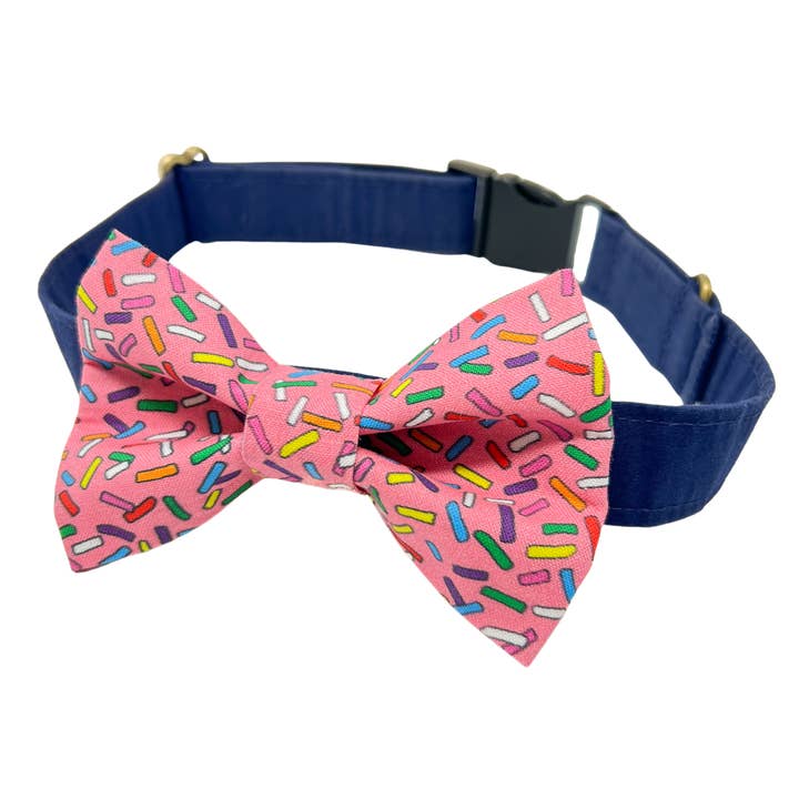 Winnie and the Hound - Wholesale Pet Bow Tie - Dog - Dark Pink Sprinkles Pet Bow Tie for Birthdays / Celebrations1