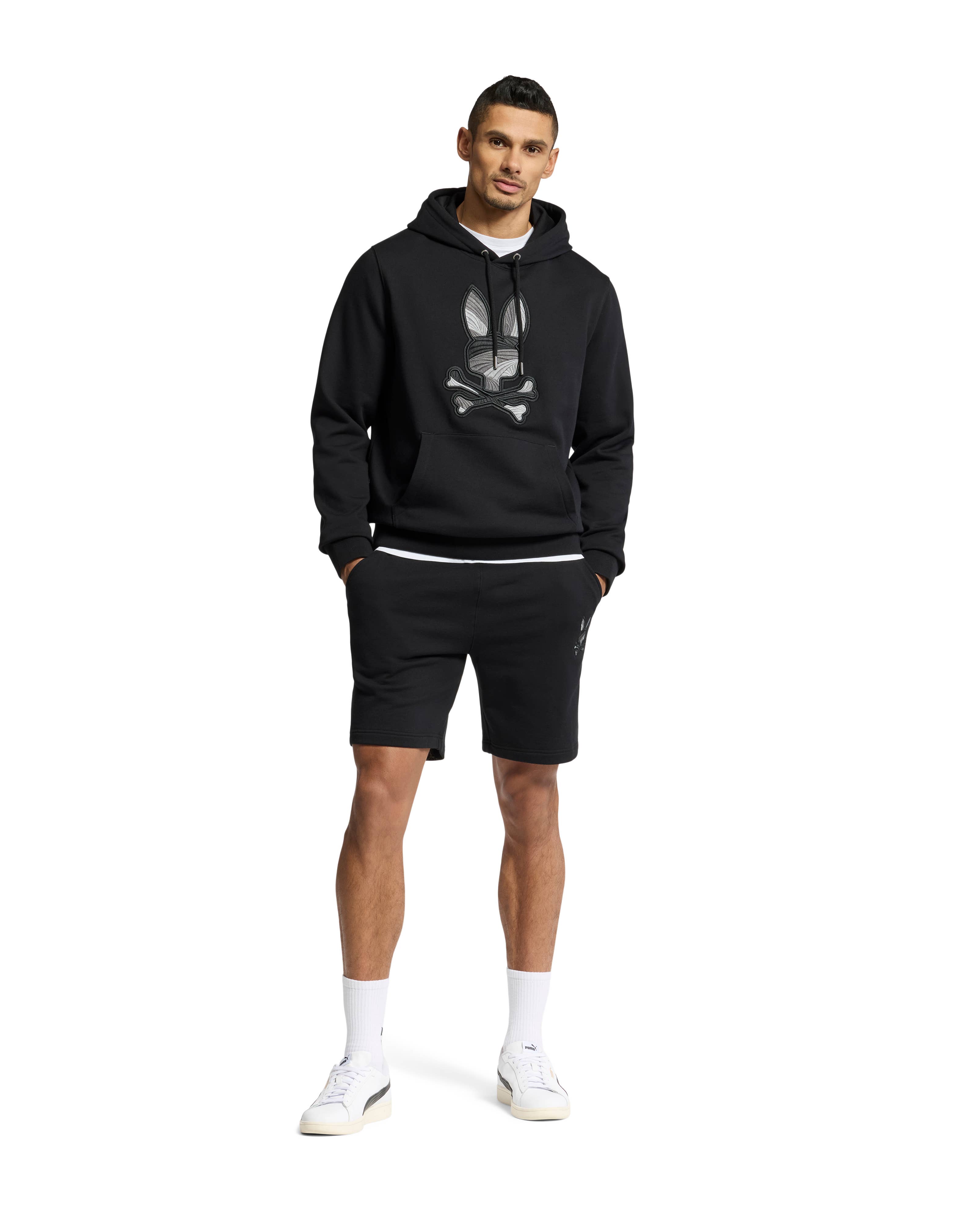 Baxter Embroidered Classic French Terry Hoodie-001 Black for wholesale on Faire6