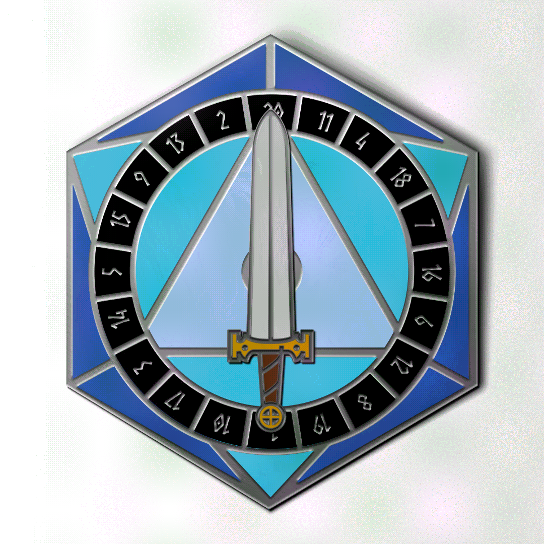 Norse Foundry - Wholesale Lapel Pin/Button - D20 Sword Spinner Pin - Hard Enamel Adventure Dice Pin Metal by Norse Foundry3