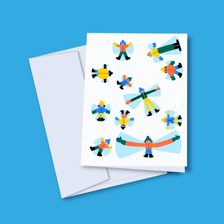 Studio Toute - Wholesale Season's Greetings Card - Snow angels Greeting card1