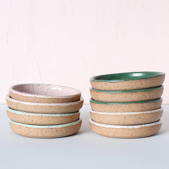 Handmade Speckled Ceramic Plate for wholesale by Christina Kosinski