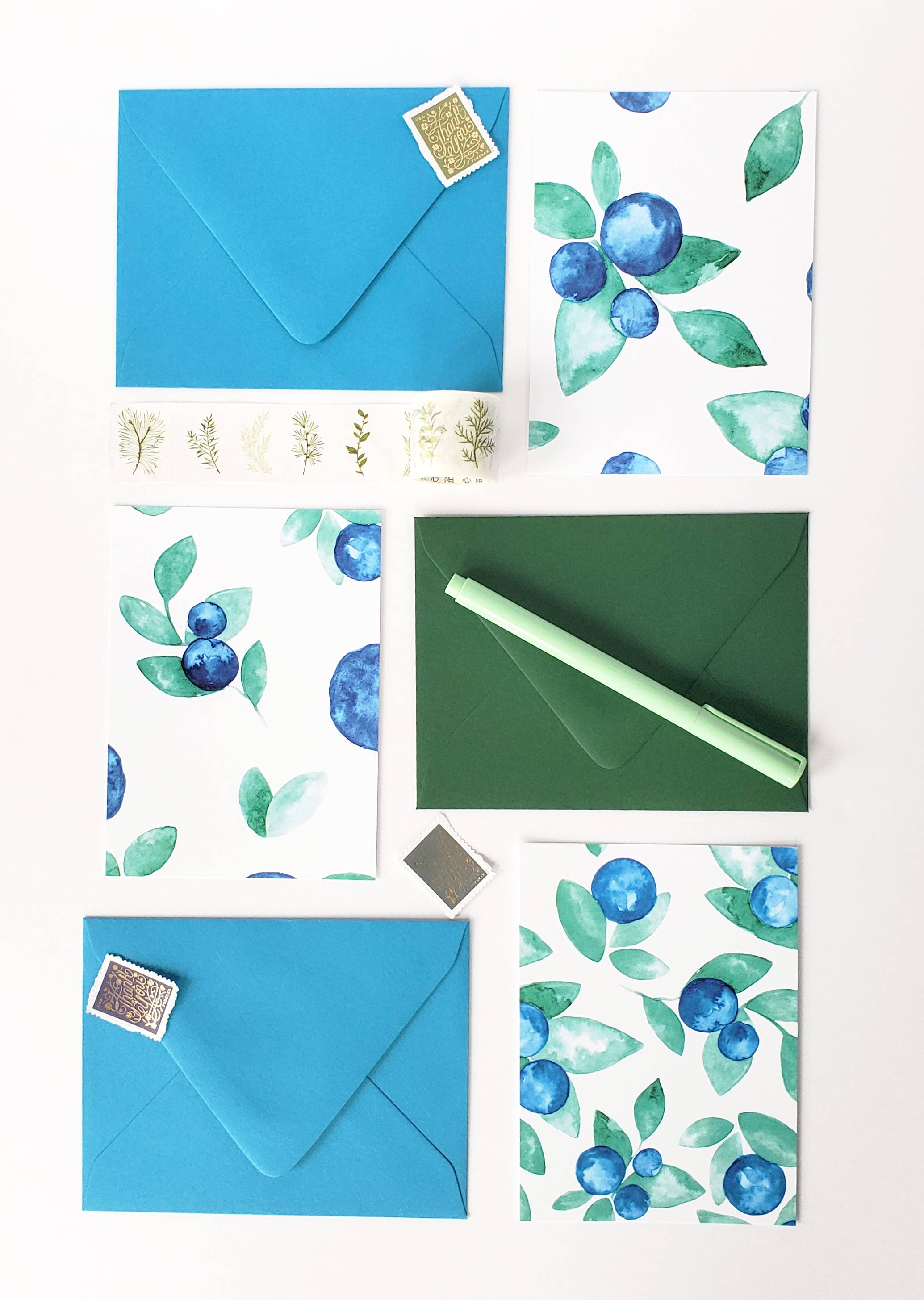 Lucky Dog Design Co. - Wholesale Stationery/Notecard Set - Blueberry Paradise Mini Card Set (Set of 10)2