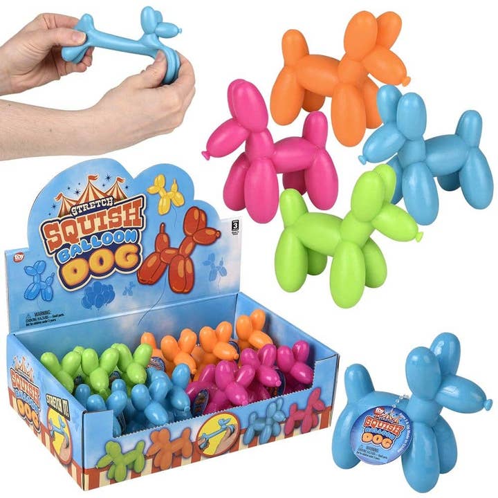 3.5" Stretchy And Squish Balloon Dog - LLB Toys for wholesale by La Luna Bella - Toys