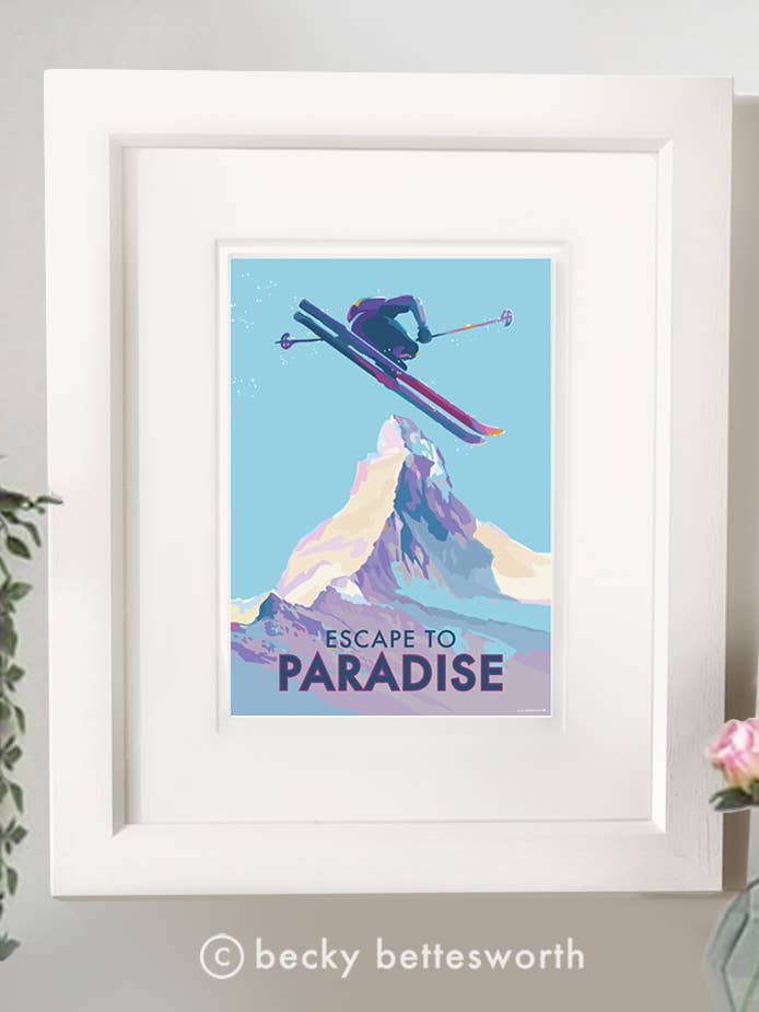 Impression de citations positives Escape to Paradise pour la vente par BeckyBettesworth